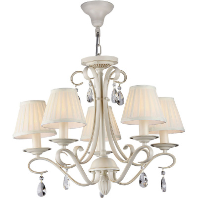 Beżowy żyrandol pięcioramienny z kryształami Brionia Maytoni Classic ARM172-05-G