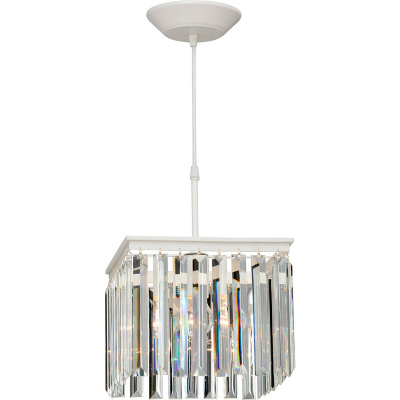 Biała lampa wisząca z kryształów Vitaluce VE5128-0/1S