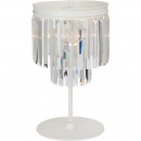 Biała lampka stołowa z kryształów Vitaluce VE5151-0/3L