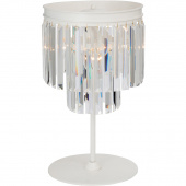 Biała lampka stołowa z kryształów Vitaluce VE5151-0/3L