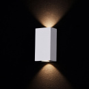 Biały kinkiet zewnętrzny LED kwadratowy, prostokątny Times Square Maytoni O581WL-L6W