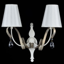 Biały, podwójny kinkiet Intreccio Maytoni Classic ARM010-02-W