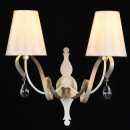 Biały, podwójny kinkiet Intreccio Maytoni Classic ARM010-02-W