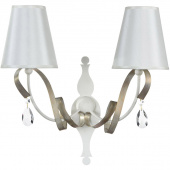 Biały, podwójny kinkiet Intreccio Maytoni Classic ARM010-02-W