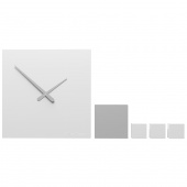 Biały zegar ścienny do salonu Kubo CalleaDesign 10-325-1