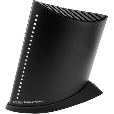 Blok na noże w kształcie żaglowca na 9 noży kuchennych czarny Global GKB-52CB