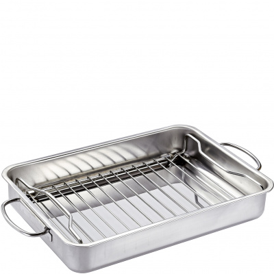 Brytfanna stalowa z rusztem 34x24 cm KU-1066632834