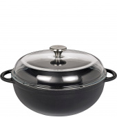 Brytfanna żeliwna 5 Litrów ze szklaną pokrywą Mermite Kuchenprofi KU-0402601028