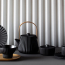 Cukiernica z pokrywką, czarna porcelana Pekoë Revol RV-653639-1