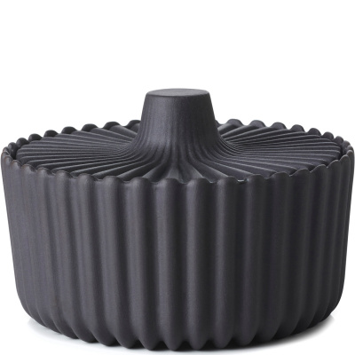 Cukiernica z pokrywką, czarna porcelana Pekoë Revol RV-653639-1
