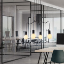 Czarna lampa do salonu na cztery wiszące żarówki Basso Candellux 34-71019