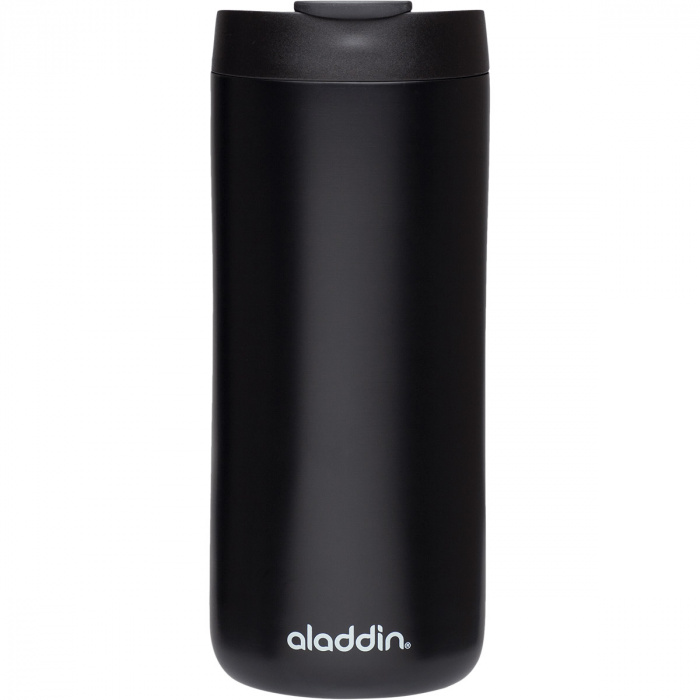Czarny kubek termiczny 0,35 Litra, stal nierdzewna, Leak-Lock™ Aladdin