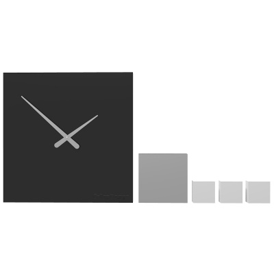 Czarny zegar ścienny do biura Kubo CalleaDesign 10-325-5