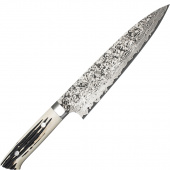 Długi nóż szefa kuchni ręcznie kuty 24 cm Takeshi Saji WBB stal R-2 HB-459