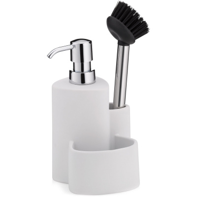 Dozownik na płyn do mycia naczyń, ze szczotką i miejscem na gąbkę Purana Kela KE-12080