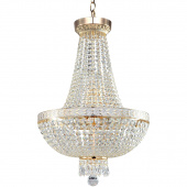 Duża, kryształowa lampa wisząca, złota Bella Maytoni Classic DIA750-TT40-WG