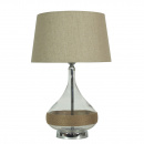 Duża lampa gabinetowa z lnianym abażurem Eco Candellux 41-21502