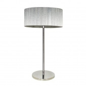 Duża lampa stołowa na trzy żarówki, srebrny abażur Solo Candellux 41-27897