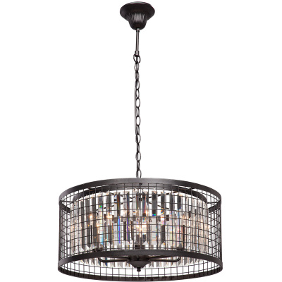 Duża lampa wisząca z kryształami typu klatka Vitaluce VE5184-1/6