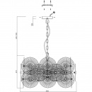 Duża lampa wisząca złota 10 żarówek szklane koła Aster Mayton MOD007PL-10G