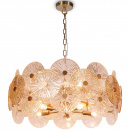 Duża lampa wisząca złota 10 żarówek szklane koła Aster Mayton MOD007PL-10G