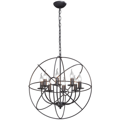 Duża lampa z metalu na 8 żarówek Vitaluce VE4275-1/8