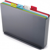 Duże deski kuchenne do krojenia w stojaku Index Joseph Joseph grafit 60135