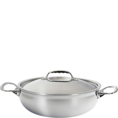 Duży garnek do duszenia z pokrywą, stalowo-aluminiowy Affinity de Buyer D-3745-28