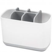 Duży pojemnik na szczoteczki, pastę do zębów EasyStore Joseph Joseph szary/biały 70510