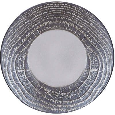 Duży talerz płaski 31 cm, porcelanowy Arborescence Revol szary RV-648326-2