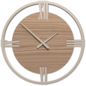 Duży zegar ścienny 60 cm rzymskie cyfry Sirio60 CalleaDesign orzech włoski 10-216-85