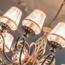 Duży żyrandol 10-ramienny, transparentne abażury, kryształ Grace Maytoni Classic ARM247-10-G