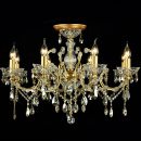 Duży żyrandol na 8 żarówek, złoty z kryształkami Sevilla Maytoni Classic DIA004-08-G
