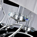 Duży żyrandol z abażurem, chromowany, kryształy Miraggio Maytoni Modern MOD602-06-N