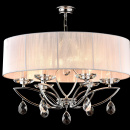 Duży żyrandol z abażurem, chromowany, kryształy Miraggio Maytoni Modern MOD602-06-N