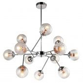 Duży żyrandol z dwunastu szklanych kul, chromowana podstawa Best Candellux 30-64806