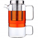 Dzbanek z zaparzaczem do herbaty, filiżanka Salerno Bredemeijer 165001