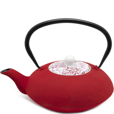 Dzbanek żeliwny czerwony z filtrem do herbaty Yantai 1,2 Litra Bredemeijer 153000
