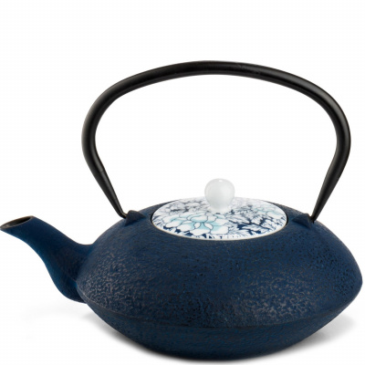 Dzbanek żeliwny granatowy z filtrem do herbaty Yantai 1,2 Litra Bredemeijer G021BP