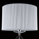 Elegancka lampka stołowa chromowana z białym abażurem Miraggio Maytoni Modern MOD602-TL-01-N