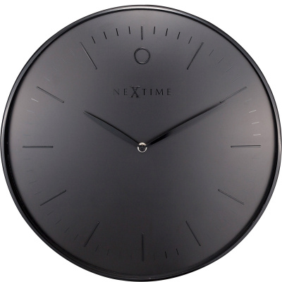 Elegancki zegar ścienny Glamour Nextime czarny 3235O