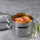 Garnek do gotowania na parze stalowy z pokrywą 2,4 Litra Flavoria Kela KE-10190