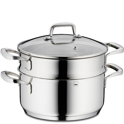Garnek do gotowania na parze stalowy z pokrywą 2,4 Litra Flavoria Kela KE-10190