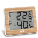 Higrometr i termometr elektroniczny ADE bambusowa obudowa AD-WS 1702
