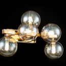 Kinkiet bursztynowe kule na złotej podstawie Dallas Maytoni Modern MOD547WL-05G