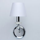 Kinkiet chromowany, biały abażur Vitalina MW-LIGHT Elegance 448024401