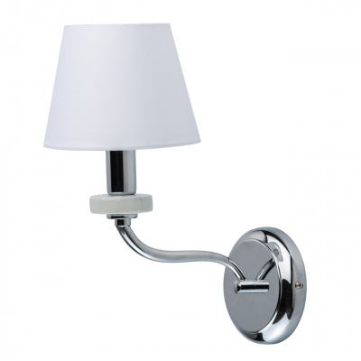 Kinkiet chromowany, biały abażur Vitalina MW-LIGHT Elegance 448024401