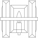 Kinkiet chromowany kryształowe sztabki Cerezo Maytoni MOD201WL-01N