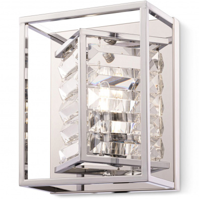Kinkiet chromowany, kryształy w klatce Tening Maytoni MOD060WL-01CH