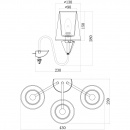 Kinkiet chromowany z trzema białymi abażurami Florero Maytoni MOD078WL-03CH